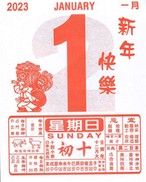 米的五行 通勝日曆2023